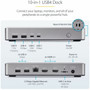 StarTechcom USB4 Docking Station USB-C 40Gbps up to Dual 4K 60Hz HDMI Multi-Monitor Dock 6-Port USB Hub 25GbE 100W Power - - - 155NA-USB4-DOCK