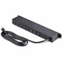 StarTechcom 8-Outlet Horizontal Rack Mount PDU 1U Power Strip Outlet OnOff Switches 15A Circuit Breaker 8ft24m Cord NEMA - 1U 8NS8-RACK-MOUNT-PDU
