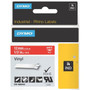 Dymo White on Red Color Coded Label - 1532 Width - Permanent Adhesive - Rectangle - Thermal Transfer - Red White - Vinyl - Water - 1805416