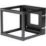 StarTechcom 4-Post 8U Hinged Wall-Mount Network Rack 19 Open Frame Server Rack Wall Mount Data Rack for IT Computer Equipment - - RK819WALLOH