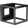 StarTechcom 4-Post 8U Hinged Wall-Mount Network Rack 19 Open Frame Server Rack Wall Mount Data Rack for IT Computer Equipment - - RK819WALLOH