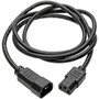 Tripp Lite 8ft Computer Power Cord Extension Cable C14 to C13 10A 18AWG 8 - For PDU UPS Computer - 18 Gauge - 110 V AC  10 A 220 P004-008