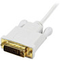 StarTechcom 6 ft Mini DisplayPort to DVI Active Adapter Converter Cable - mDP to DVI 1920x1200 - White - Connect a Mini PC or MAC to MDP2DVIMM6WS