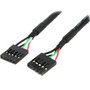 StarTechcom_24in_Internal_5_pin_USB_IDC_Motherboard_Header_Cable_FF_-_1_x_IDC_Female_USB_Header_-_1_x_IDC_Female_USB_Header_-_Black_USBINT5PIN24