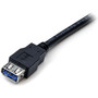 StarTech.com 6 ft Black SuperSpeed USB 3.0 Extension Cable A to A - M/F - 6 ft USB Data Transfer Cable - First End: 1 x Type A Male - (USB3SEXT6BK)