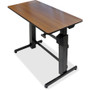 Ergotron WorkFit-D, Sit-Stand Desk (Walnut Surface) - Rectangle Top - 47.6" Table Top Width x 23.5" Table Top Depth - Steel, Metal, (Fleet Network)