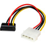 StarTech.com 6in 4 Pin LP4 to Left Angle SATA Power Cable Adapter - 6" - LP4 - SATA (Fleet Network)