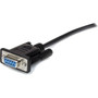 StarTech.com 0.5m Black Straight Through DB9 RS232 Serial Cable - M/F - 1.6 ft Serial Data Transfer Cable - First End: 1 x DB-9 Male - (MXT10050CMBK)