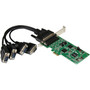 StarTech.com 4 Port PCI Express PCIe Serial Combo Card - 2 x RS232 2 x RS422 / RS485 - Add two RS232 and two RS422/485 serial ports to (PEX4S232485)