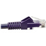 Tripp Lite by Eaton Cat6 Gigabit Snagless Molded UTP Patch Cable RJ45 MM Purple 15 ft - 15 ft Category 6 Network Cable for Hub - N201-015-PU