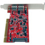StarTech.com 2 Port PCI SuperSpeed USB 3.0 Adapter Card with SATA Power - 2 x 9-pin Type A Female USB 3.0 USB External, 1 x 15-pin  - (PCIUSB3S22)
