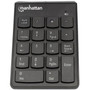 Manhattan Numeric Keypad Wireless 24GHz USB-A Micro Receiver 18 Full Size Keys Black Membrane Key Switches Auto Power Range - 178846