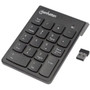 Manhattan Numeric Keypad Wireless 24GHz USB-A Micro Receiver 18 Full Size Keys Black Membrane Key Switches Auto Power Range - 178846