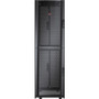 Schneider Electric Rack Cabinet - 19" (482.60 mm) 42U Wide Floor Standing - Black - 1022.73 kg x Dynamic/Rolling Weight Capacity - kg (Fleet Network)