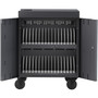 Bretford CUBE Cart - 2 Shelf - 4 Casters - 5 127 mm Caster Size - Steel - 30 Width x 265 Depth x 375 Height - Black Pumice - TVC36PAC-BP