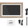Aluratek 133 WiFi Touchscreen Distressed Wood Digital Photo Frame - 133 LCD Digital Frame - Wood - 1280 x 800 - Wireless - 169 - ASHDPF13F