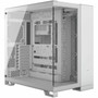 Corsair 6500X Mid-Tower Dual Chamber PC Case - White - Mid-tower - White - Tempered Glass - Mini ITX Micro ATX ATX EATX Motherboard CC-9011258-WW