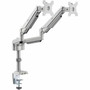 Rocstor ErgoReach Mounting Arm for LED Display LCD Display Monitor - Silver - LandscapePortrait - 2 Displays Supported - 32 - kg Y10N023-S1