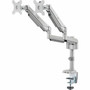Rocstor ErgoReach Mounting Arm for LED Display LCD Display Monitor - Silver - LandscapePortrait - 2 Displays Supported - 32 - kg Y10N023-S1