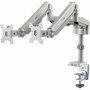 Rocstor ErgoReach Mounting Arm for LED Display LCD Display Monitor - Silver - LandscapePortrait - 2 Displays Supported - 32 - kg Y10N023-S1