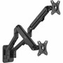 Rocstor ErgoReach Mounting Arm for Monitor Display - Black - LandscapePortrait - 2 Displays Supported - 17 to 27 Screen Support Y10N014-B1