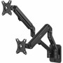 Rocstor ErgoReach Mounting Arm for Monitor Display - Black - LandscapePortrait - 2 Displays Supported - 17 to 27 Screen Support Y10N014-B1