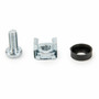 Rocstor M5 Rack Screws and M5 Cage Nuts - 20 Pack - Cage Nut Rack Screw - 047 - Square - Steel - Silver - 20  Pack Y10E080-S1
