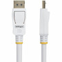 StarTechcom 6ft DisplayPort Cable - White - 6 ft DisplayPort AV Cable for AudioVideo Device Monitor Docking Station Workstation DP12-CABLE-6FTW