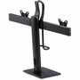 StarTechcom Crossbar Dual Monitor Desk Stand For 27inch Screens Max Cap 264lb VESA Mount 75x75100x100 Toolless Height Adjustment 2MC1S-MONITOR-STAND