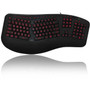 Adesso AKB-150EB-FR Color Illuminated Ergonomic Keyboard - Cable Connectivity - USB Interface Media Player Internet Multimedia Next AKB-150EB-FR