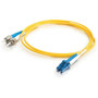 C2G 1m LC-ST 9125 OS2 Duplex Single-Mode PVC Fiber Optic Cable - Yellow - 33 ft Fiber Optic Network Cable for Network Device - First 37474