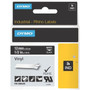 Dymo Black on White ID Label - 14 Width - Permanent Adhesive - Thermal Transfer - White - Polyester - Water Resistant - Cold Heat 1805442
