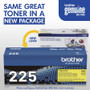 Brother TN225Y Toner Cartridge - Laser - High Yield - 2200 Pages - Yellow - 1 Each (TN225Y)