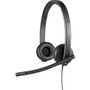 Logitech USB Headset Stereo H650e - Stereo - USB - Wired - 50 Hz - 10 kHz - Over-the-head - Binaural - Supra-aural - Noise Cancelling (Fleet Network)