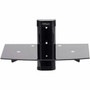 StarTechcom Floating Wall-Mounted AV Shelf Adjustable Height Shelf For Under TV AV Equipment Black Tempered Glass Shelf - Floating 1B-WALL-MOUNT-SHELF