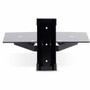 StarTechcom Floating Wall-Mounted AV Shelf Adjustable Height Shelf For Under TV AV Equipment Black Tempered Glass Shelf - Floating 1B-WALL-MOUNT-SHELF