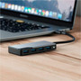 Alogic USB-C Fusion SWIFT 4-in-1 Hub - Space Grey - USB Type C - 640 MBs - Portable - 4 USB Ports - 4 USB 30 Ports - ChromeOS UCFUUA-SGR