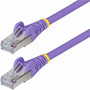StarTechcom 25ft Purple CAT6a Ethernet Cable Snagless RJ45 10G 100W PoE SFTP LSZH 27AWG Bare Copper 500MHz Shielded Network NLPL-25F-CAT6A-PATCH