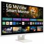 LG MyView 32SR73U-W 32 Class 4K UHD Smart LCD Monitor - 169 - 315 Viewable - Vertical Alignment VA - 3840 x 2160 - 250 - 5 ms - 32SR73U-W
