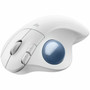 Logitech ERGO M575S Mouse - Optical - Wireless - 3281 ft 10000 mm - Bluetooth - 240 GHz - Off White Blue - 2000 dpi - Trackball 910-007028