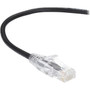 Black Box Slim-Net Cat6 UTP Patch Network Cable - 7 ft Category 6 Network Cable for Patch Panel Wallplate Network Device - First 1 C6PC28-BK-07