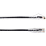 Black Box Slim-Net Cat6 UTP Patch Network Cable - 7 ft Category 6 Network Cable for Patch Panel Wallplate Network Device - First 1 C6PC28-BK-07