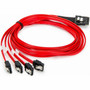 Rocstor 1m Serial Attached SCSI SAS Cable - SFF-8087 to 4x Latching SATA - 33 ft 1 m Mini-SASSATA Data Transfer Cable for SATA SAS Y10C872-RD