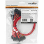 Rocstor 50cm Internal Serial Attached SCSI Mini SAS Cable - SFF8087 to 4x SFF8482 - 16 ft 050 m Mini-SASSATA Data Transfer Cable Y10C871-RD