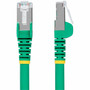 StarTechcom 1ft Green CAT6a Ethernet Cable Snagless RJ45 10G 100W PoE SFTP LSZH 27AWG Pure Copper 500MHz Shielded Network - NLGN-1F-CAT6A-PATCH