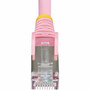StarTechcom 1ft Pink CAT6a Ethernet Cable Snagless RJ45 10G 100W PoE SFTP LSZH 27AWG Pure Copper 500MHz Shielded Network - NLPN-1F-CAT6A-PATCH