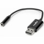 Rocstor USB Type-A to 35 mm Headphone Jack Adapter - 79 20117 mm Mini-phoneUSB Audio Cable for Headphone Tablet PC Phone - Y10A346-B1