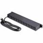 StarTechcom 12-Outlet Horizontal Rack Mount Metered PDU 1U Server Power Strip wSurge Protector 125V15A 8ft 24m Power Cord - 12NM8-RACK-MOUNT-PDU
