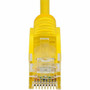 StarTechcom 1ft Yellow Slim CAT6 Ethernet Cable Slim Snagless RJ45 UTP LSZH 28AWG Bare Copper Slim Network Patch Cord Fluke - N6PAT1YLS