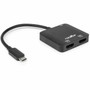 Rocstor Premium USB-C to Dual HDMI 4K60Hz 1x USB-C 100W Power Delivery PD - 1 x USB Type C - Male - 1 x USB Type C - Female 2 x - - Y10A324-B1